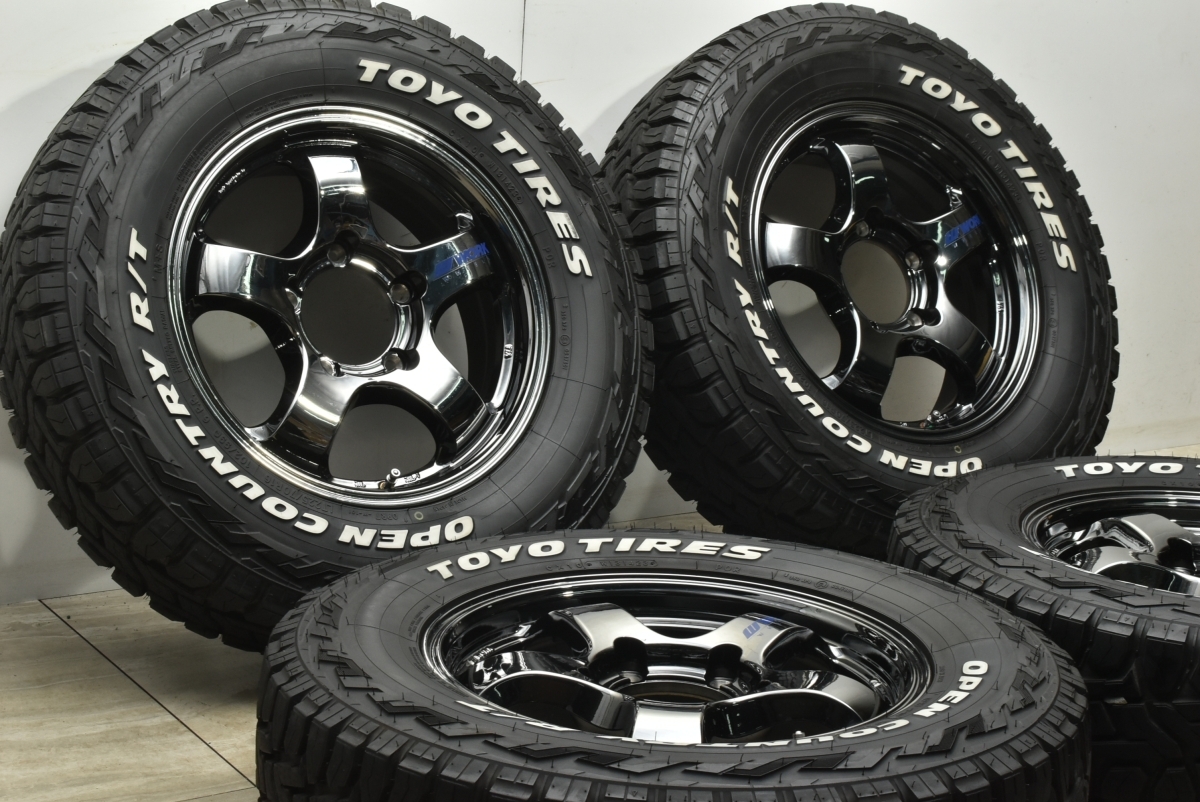 【美品】WORK CRAG S1J 16in 5.5J +20 PCD139.7 トーヨー オープンカントリーR/T LT225/70R16 ジムニー AZオフロード ホワイトレターの画像2