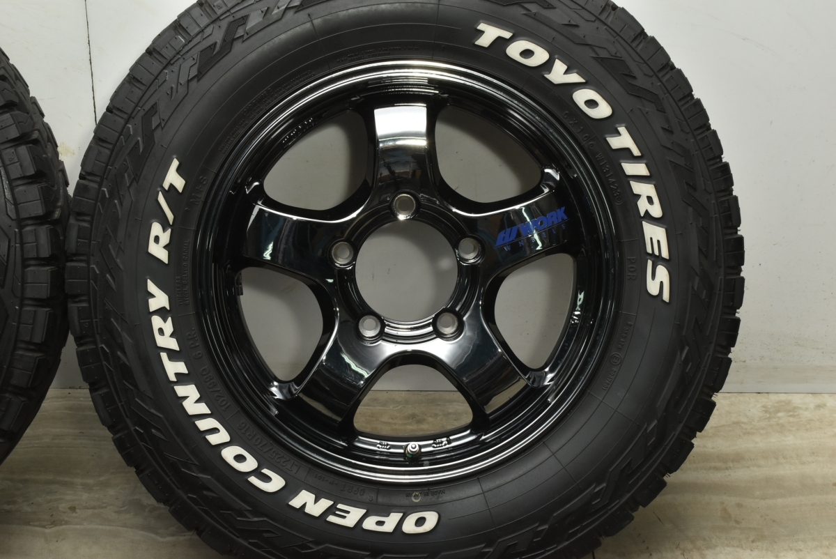 【美品】WORK CRAG S1J 16in 5.5J +20 PCD139.7 トーヨー オープンカントリーR/T LT225/70R16 ジムニー AZオフロード ホワイトレターの画像6