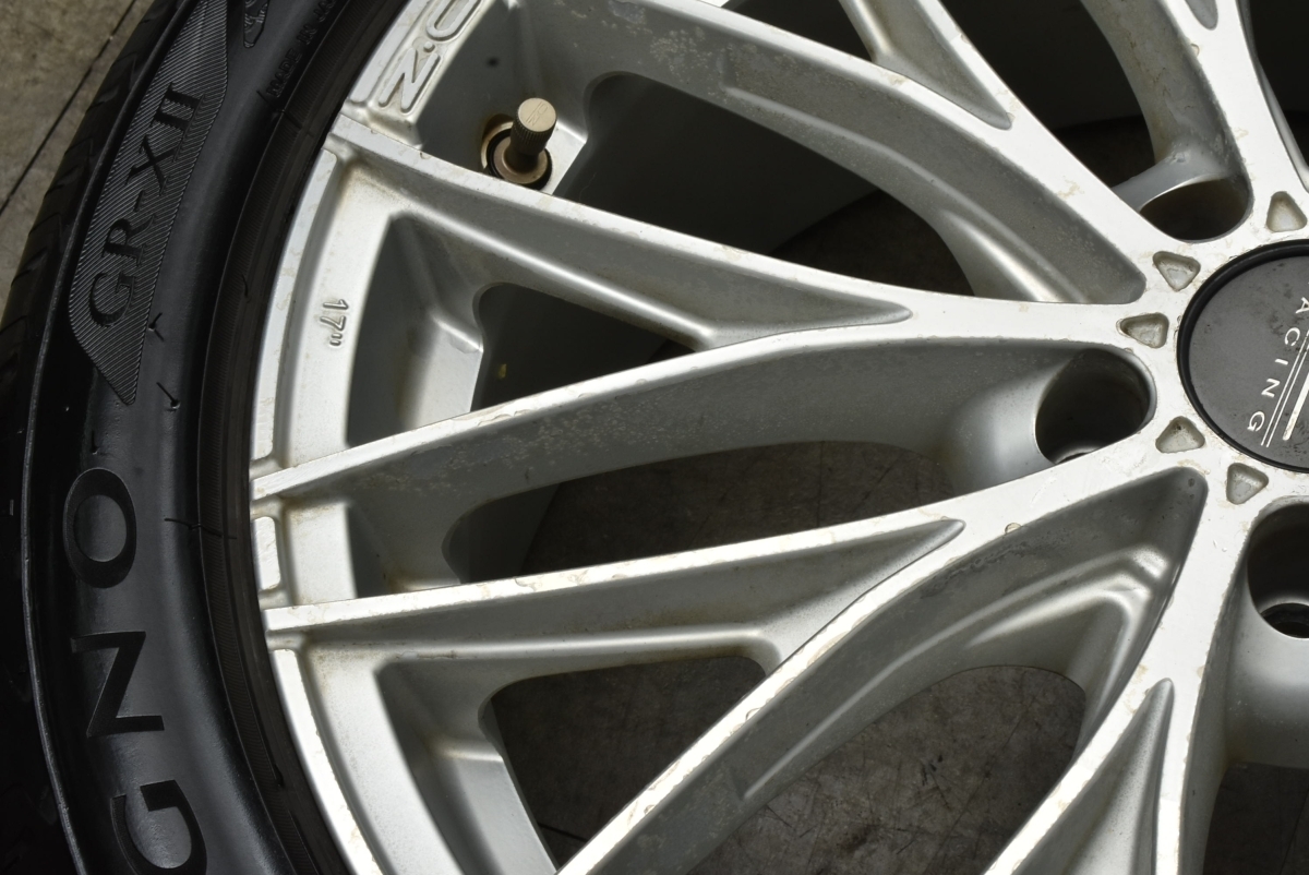 【バリ溝 REGNO】OZ ITALIA150 17in 7J +48 PCD100 5穴 ブリヂストン レグノ GR-XII 215/45R17 プリウス ウィッシュ 86 BRZ ポロ A1_画像9