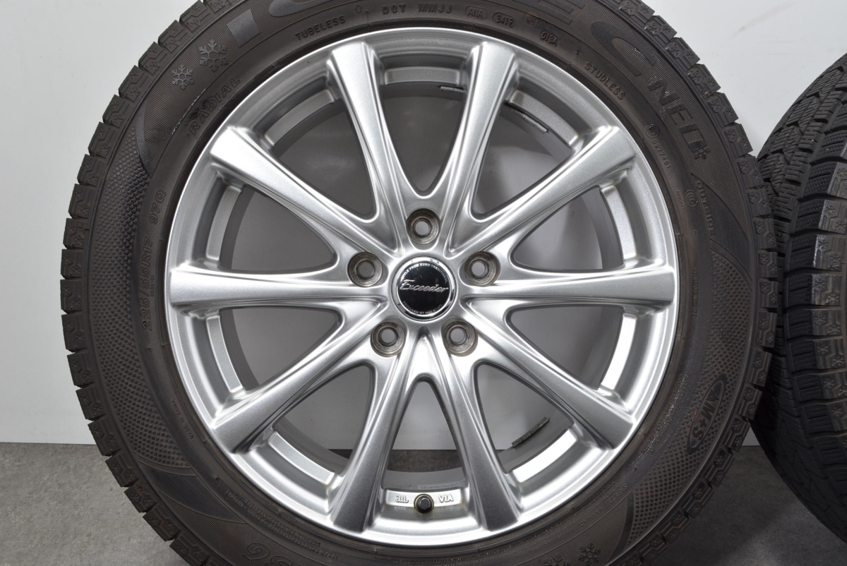 【美品】エクシーダー 17in 7J +48 PCD114.3 ケンダ アイステックネオ KR36 225/55R17 10アルファード ヴェゼル MAZDA6 アテンザ 即納可能_画像5