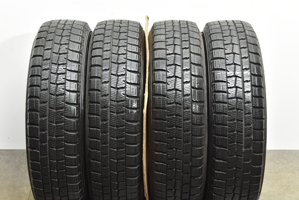 【バリ溝】ダイハツ 純正 14in 4.5J+45 PCD100 4穴 ダンロップ ウインターマックス WM01 155/65R14 タント ミラ ムーヴ ウェイク 送料無料_画像8