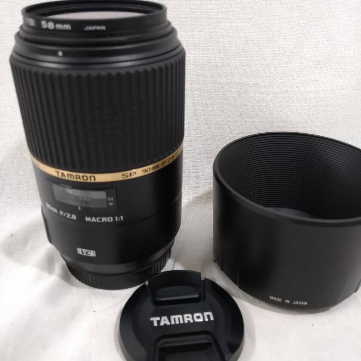 【美品】TAMRONタムロン USD Di SP 90mm F/2.8 1:1 MACRO VC Canon キャノン用【カメラ レンズ フィルム デジカメ 一眼レフ マクロ】58_画像1