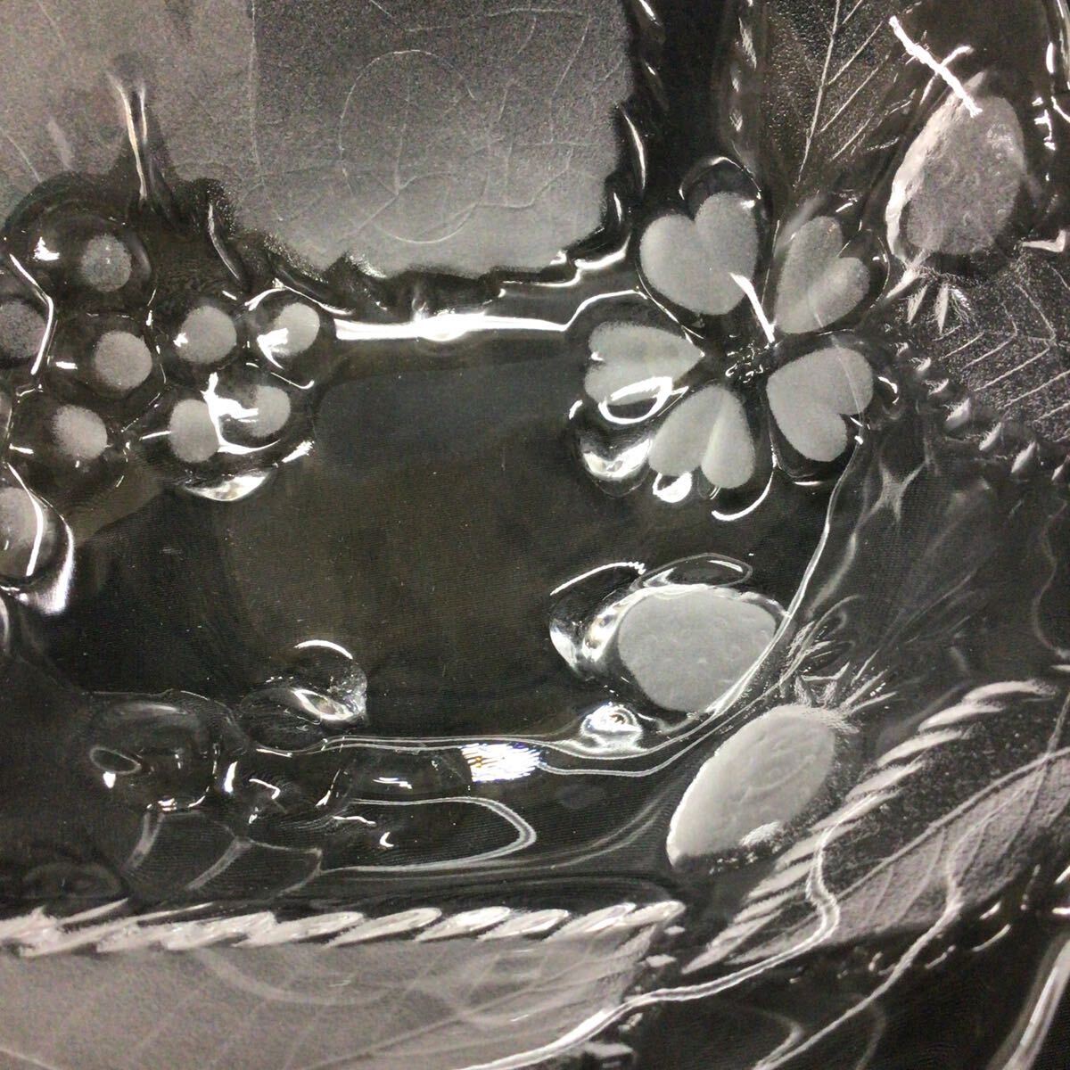 曽我ガラス 小鉢 5個セット ガラス ガラス食器 食器 洋食器 クリスタル フルーツ柄 中鉢 サラダボウル 深皿の画像3