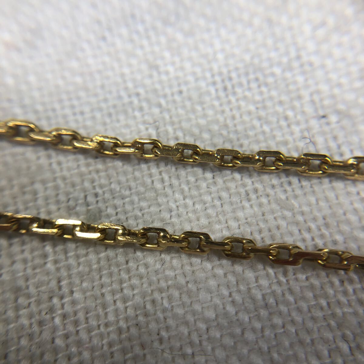  колье цепочка K18 18 золотой 750 желтое золото аксессуары цепь колье отверстие Mark драгоценный металл полная масса 3.8g общая длина 40.5cm
