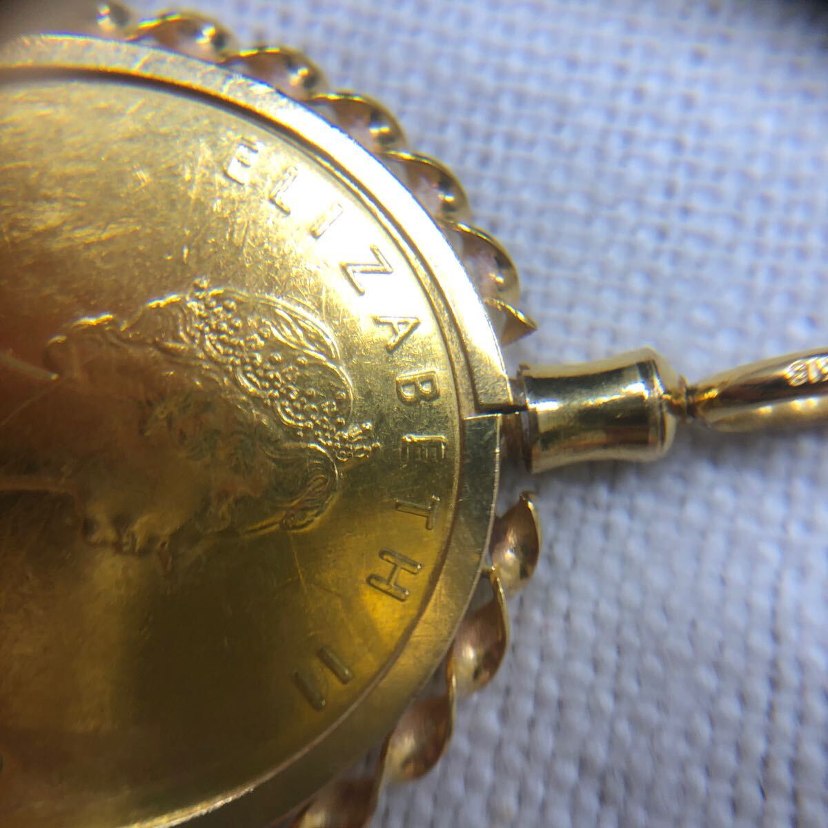  Maple leaf монета золотая монета 1/4 oz 24 золотой подвеска с цепью рамка-оправа K18 рамка-оправа 18 золотой желтое золото монета верх аксессуары драгоценный металл полная масса 9.3g