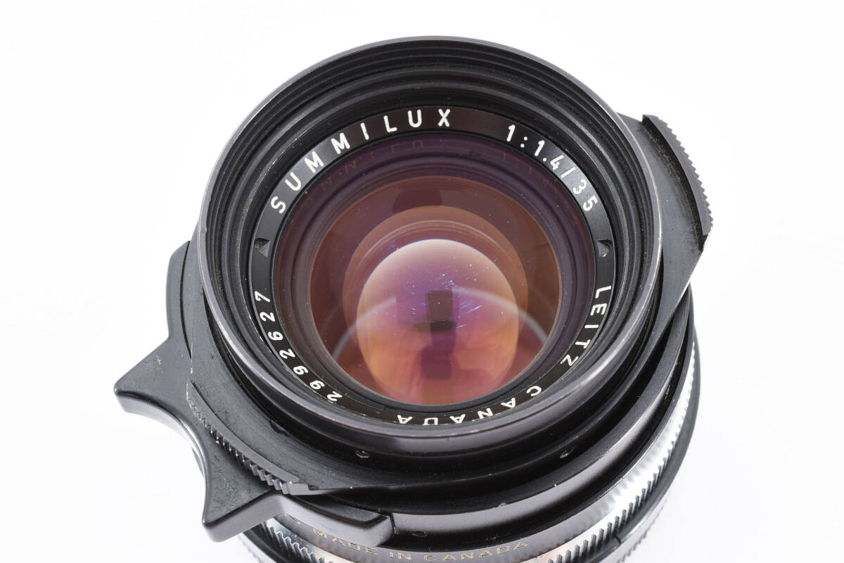 光学極上美品級！Leitz Leica SUMMILUX 35mm F1.4 第1世代ライツ ライカ ズミルックス Mマウント 1972年頃 12504フード付き_画像10