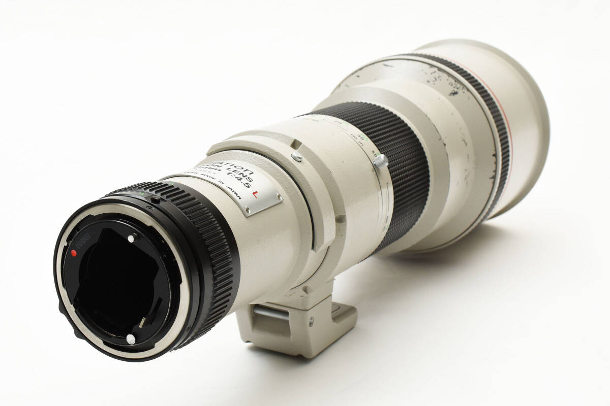 希少な光学極上美品級！Canon キヤノン LENS レンズ FD 500mm 1:4.5FD 500mm 1:4.5 L 専用フード、差し込みフィルター、三脚座付 超望遠