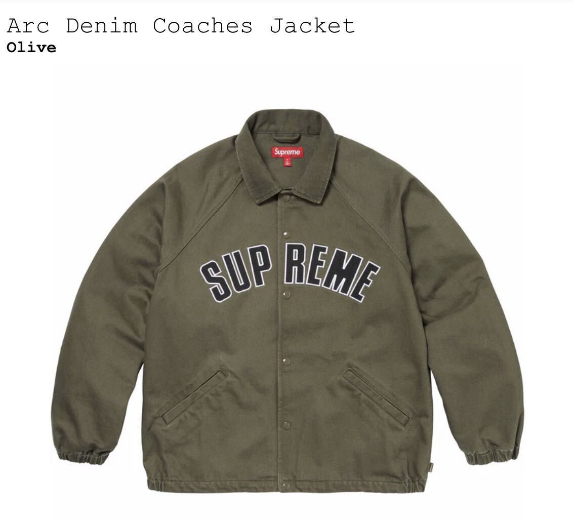 Supreme Arc Denim Coaches Jacket Olive Large シュプリーム アーチロゴ デニム コーチジャケット オリーブ_画像1