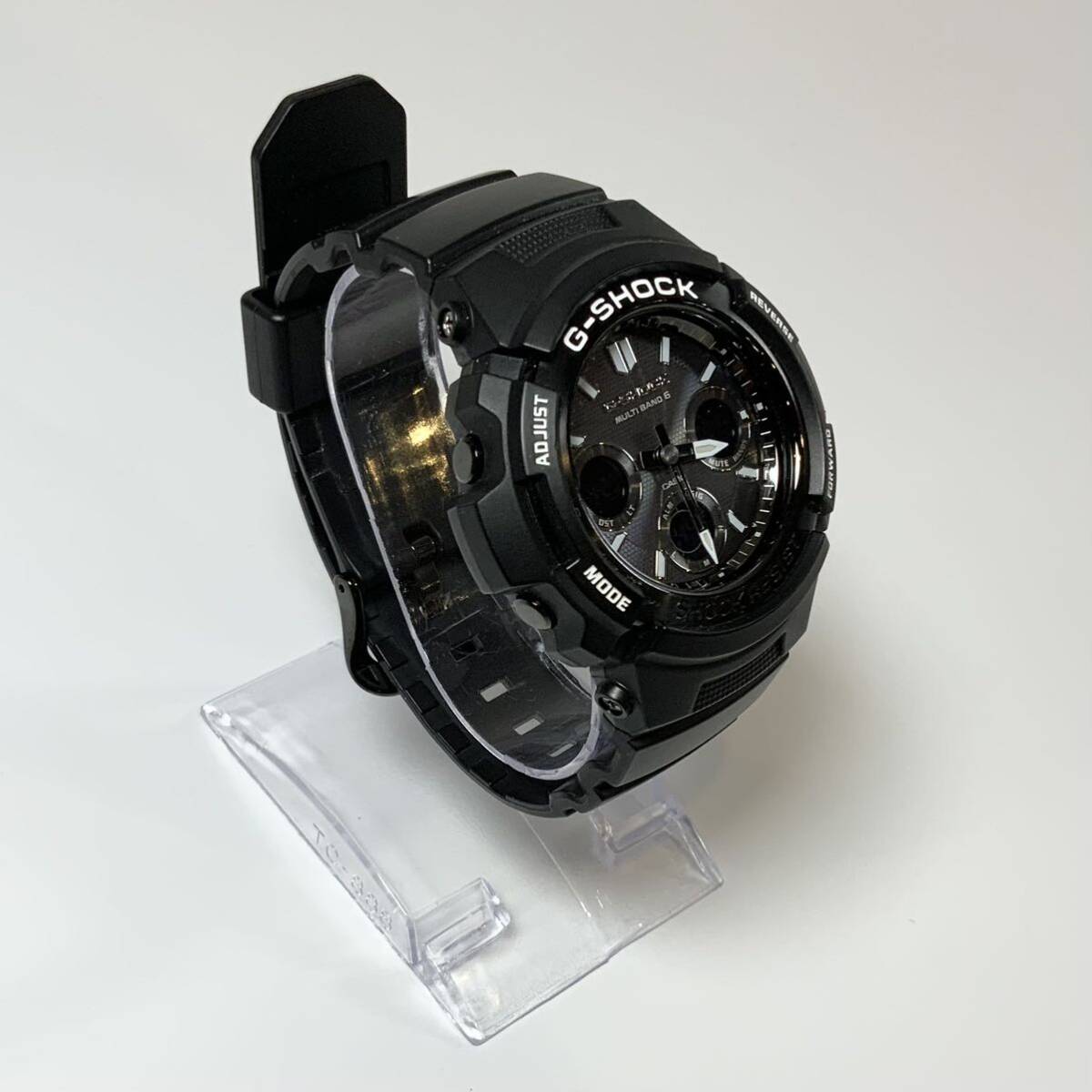 3744 ☆ 1円スタート ☆ CASIO カシオ G-SHOCK Gショック ジーショック AWG-M100BW マルチバンド6 電波ソーラー 腕時計 ブラック の画像3