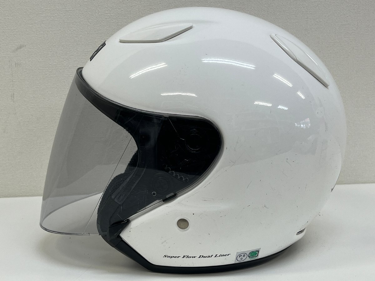 ジャンク☆SHOEI ショウエイ J-STREAM Super Flow Dual Liner Lサイズ ホワイトカラー 内部劣化の画像6