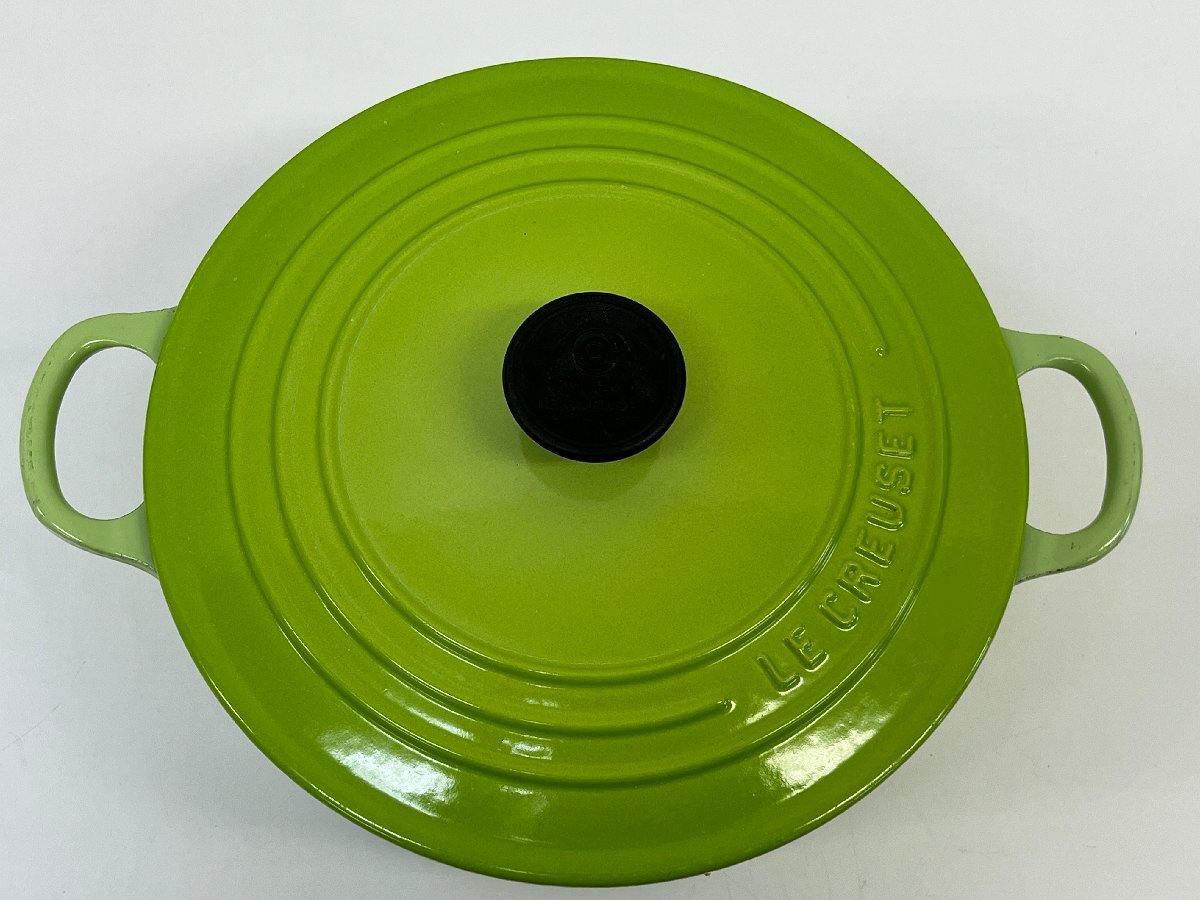 LE CREUSET ル・クルーゼ ココットロンド 両手鍋 22cm 33L 調理器具 ホーロー鍋 中古_画像2