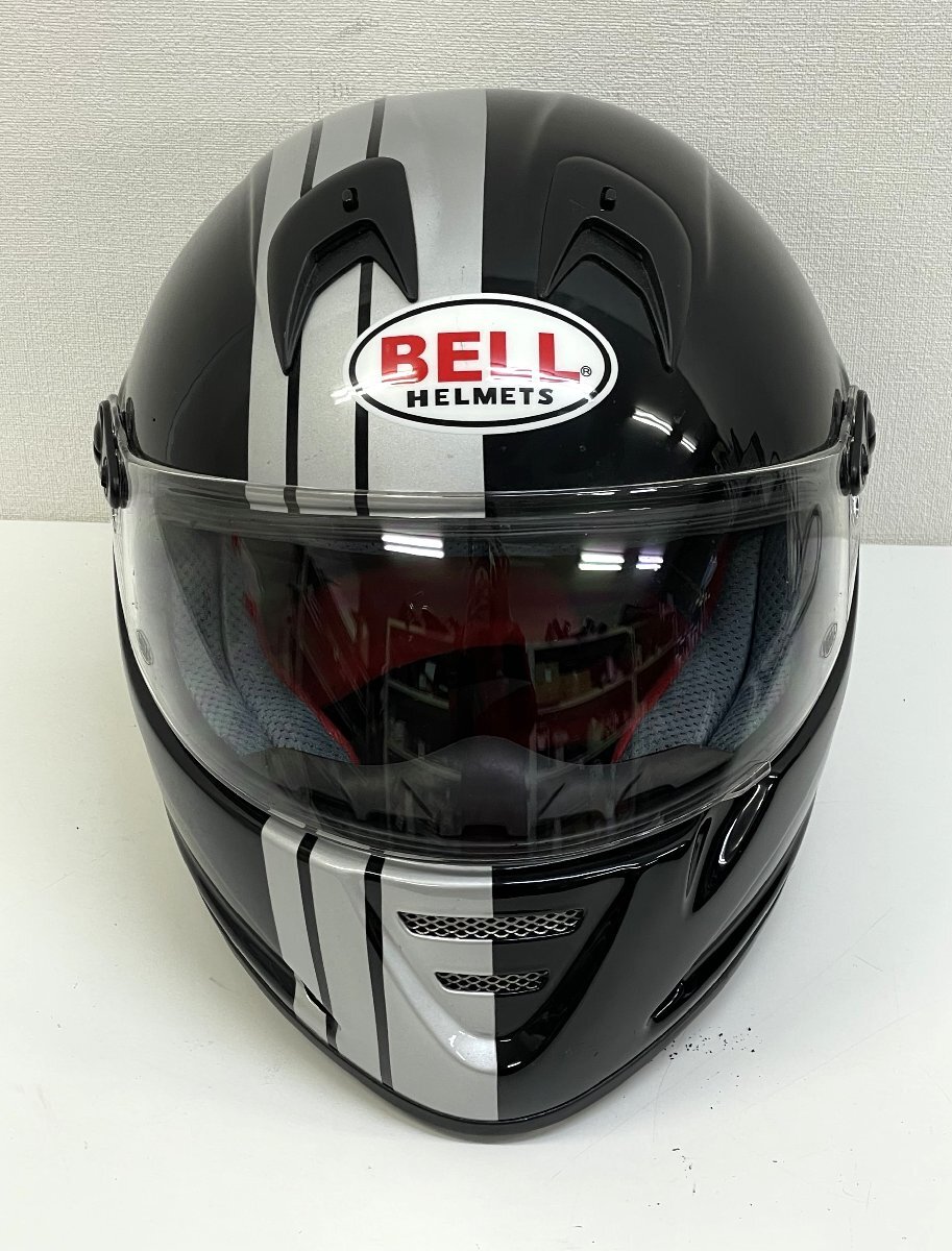 BELL/ベル M5XJ1 Lサイズ(59-60cm) 2013年製 バイク ヘルメット フルフェイス ツーリング ブラック シルバーの画像2