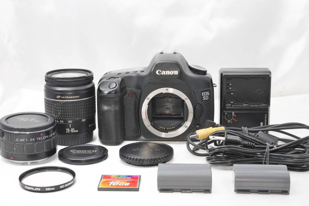 ★【限定！美品 Transcend 16GB スターティングセット】 Canon EOS 5D ★ EF28-80mm F3.5-5.6 V USM ★ TELEPLUS MC7の画像10