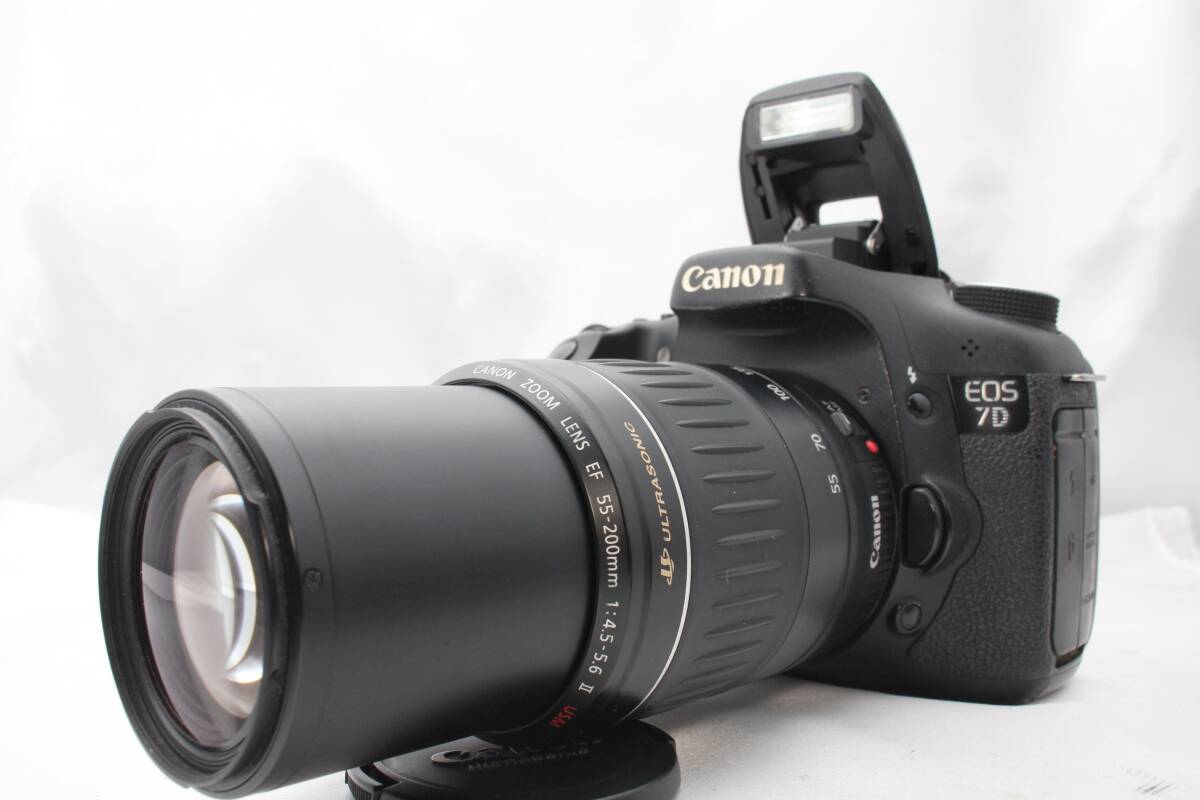 ★【限定！美品 スターティングセット CFカード付き】 Canon EOS 7D ★ EF28-80mm III USM EF55-200mm II USMの画像4