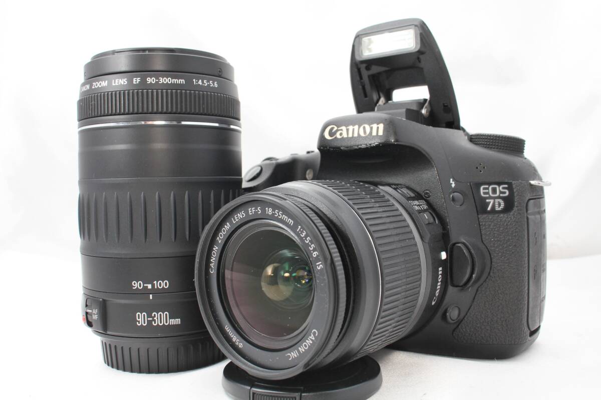 ★【限定！美品 スターティングセット 2GB CFカード付き】 Canon EOS 7D ★ EF-S18-55mm IS EF90-300mm USM