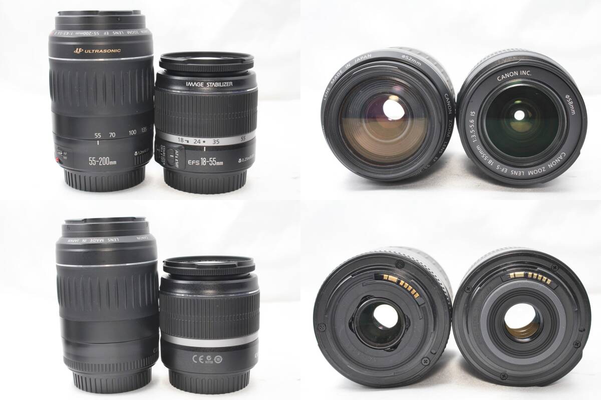 ★【限定！極上美品 一眼レフスターティングセット】 Canon EOS Kiss X5 ★ EF-S18-55mm IS EF55-200mm II USM_画像8