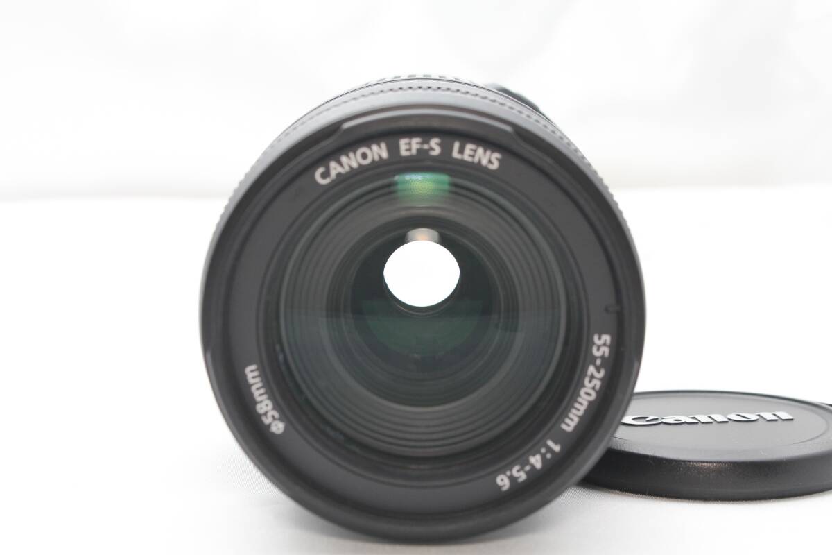 ★【限定！美品 手振れ補正付き】 Canon EF-S55-250mm F4-5.6 IS ★ 純正望遠レンズ 20240424B