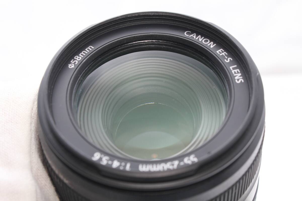 ★【限定！美品 手振れ補正付き】 Canon EF-S55-250mm F4-5.6 IS ★ 純正望遠レンズ 20240424B