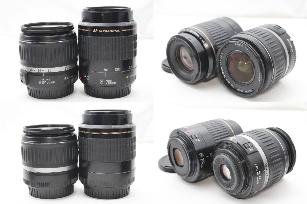 ★【限定！美品 一眼レフ スターティングセット】 Canon EOS Kiss X2 ★ EF-S18-55mm II USM EF80-200mm USM ★ バッテリー充電器付き