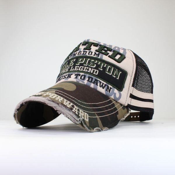 大きいサイズ UNITED メッシュキャップ カモフラージュ キャップ 野球帽 帽子 メンズ レディース ロック バイカー ワイルドの画像1