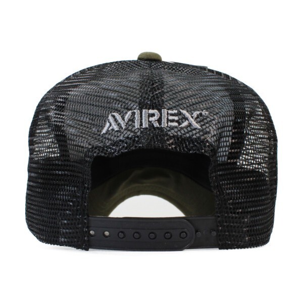  Avirex AVIREX military patch mesh cap khaki hat cap spring summer new work men's lady's 