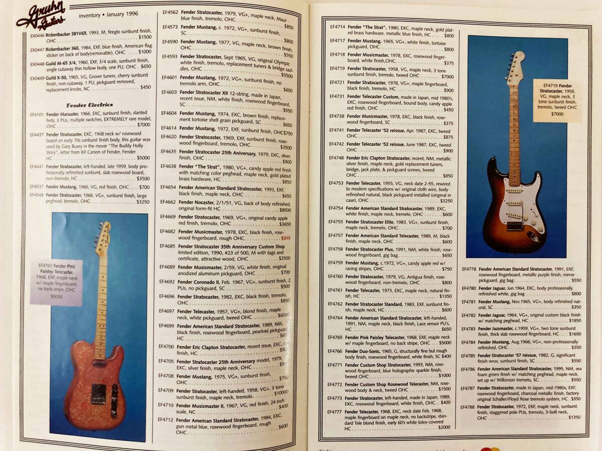 Gruhn Guitars 1996年 グルーン・ギターズ 通販カタログ 1年分 ギブソン、フェンダー、マーチン バンジョー、マンドリンの画像5