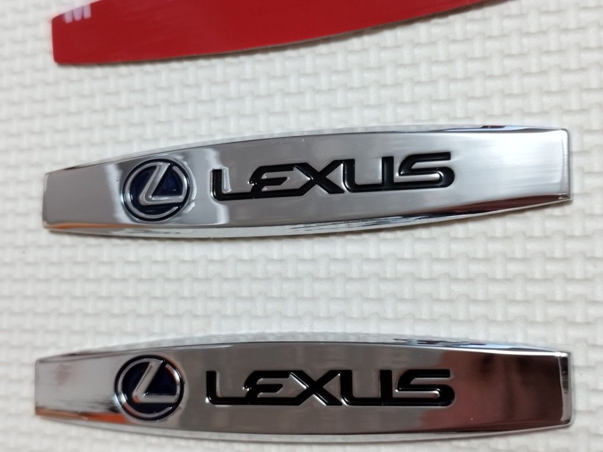LEXUS レクサス 3Dメタルエンブレム 2個セット TOYOTA トヨタ ステッカー ES GS GX IS LS LX RX
