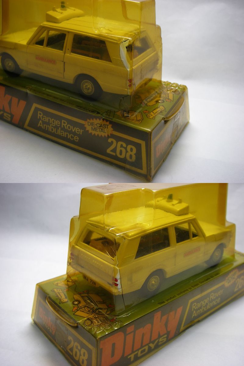 1970 period DINKY #268 initial model classic Range Rover Ambulance stretcher attaching Bubble pack Land Rover 