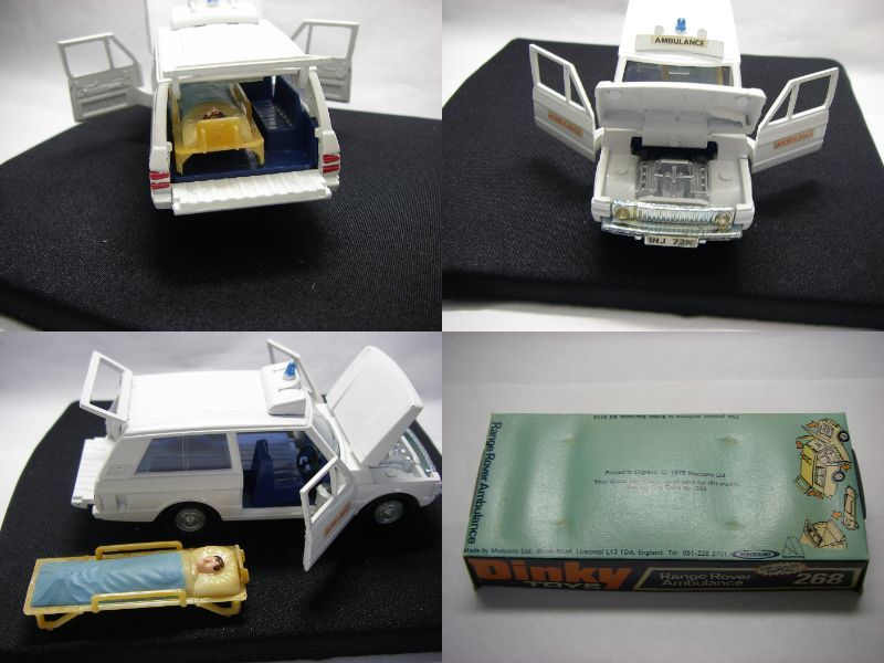 1970 period DINKY #268 initial model classic Range Rover Ambulance stretcher attaching Bubble pack Land Rover 