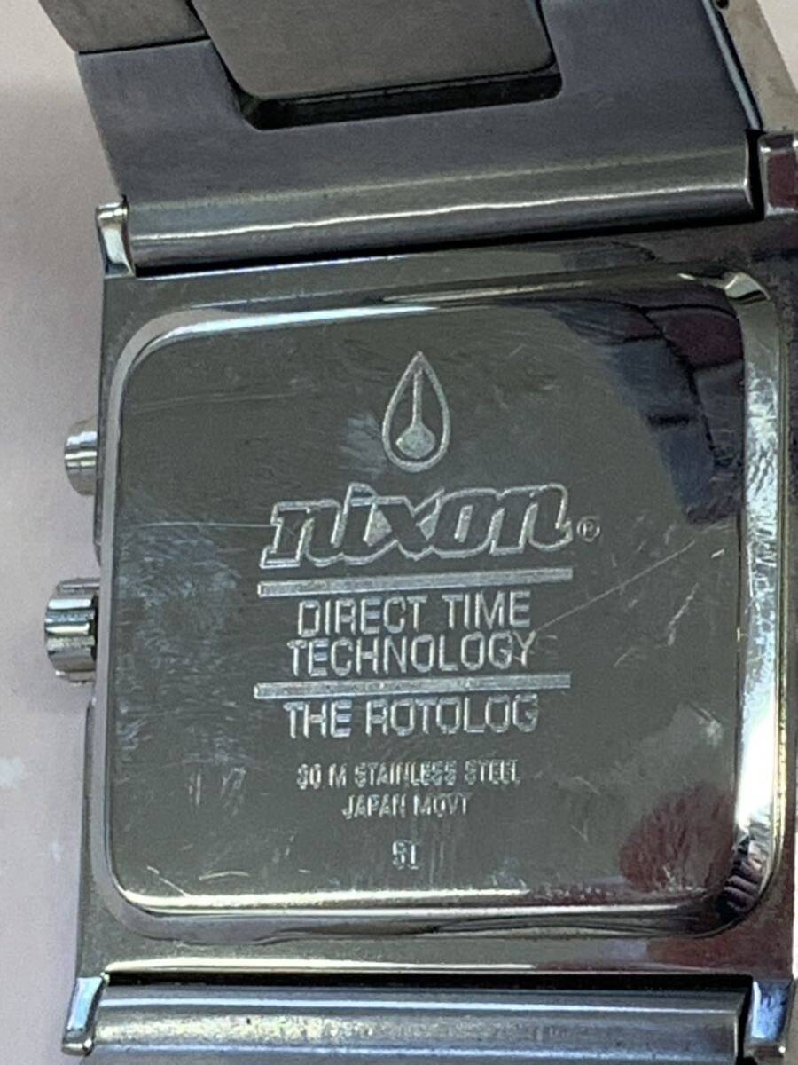 0327.520.腕時計 NIXON クオーツ腕時計 THE ROTOLOG 動作未確認ジャンク品の画像6