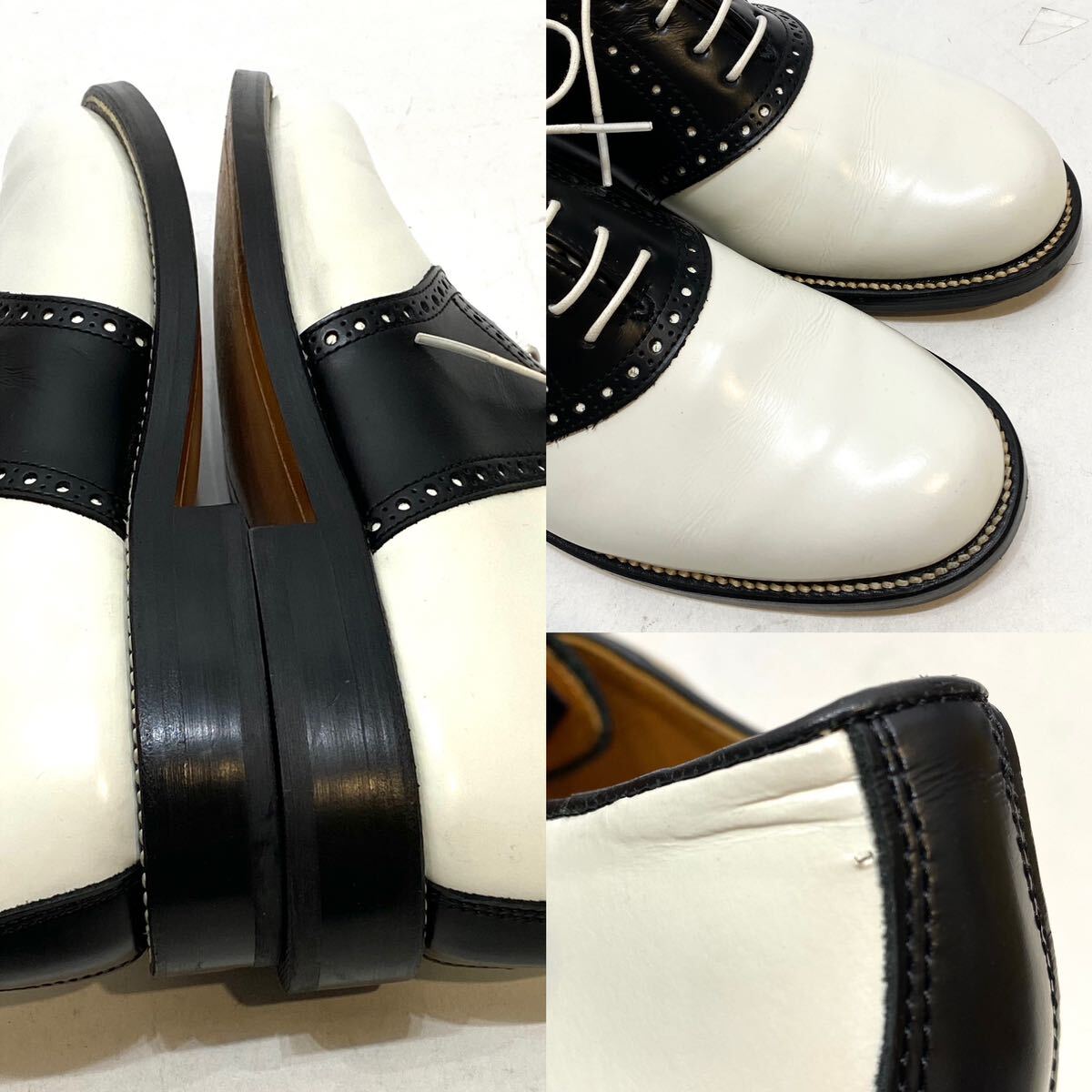 THE FLAT HEAD R.J.B #106bai color saddle shoes Flat Head a-ru J Be service man black white 7 1/2 50\'s rockabilly 7 1/2