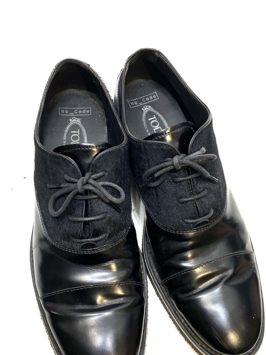 tod\'s NO CORD LIMITED EDITION is lako× leather race up shoes Tod's dress shoes crepe sole black black 7 1/2
