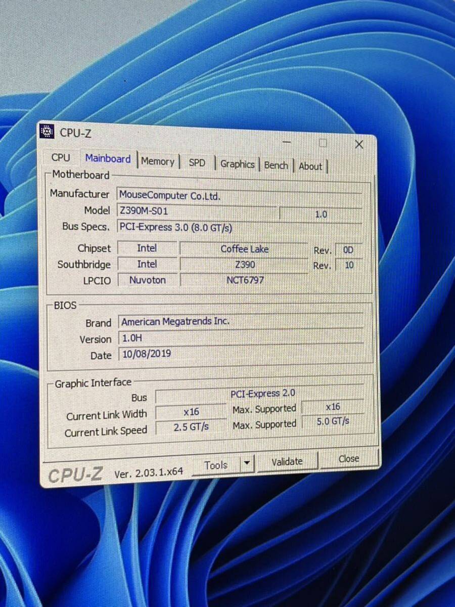 マウスパソコン 自作BTO PC ケースMSI Z390M-S01 マザーボード 700W電源付き 、水冷付き●y01の画像4