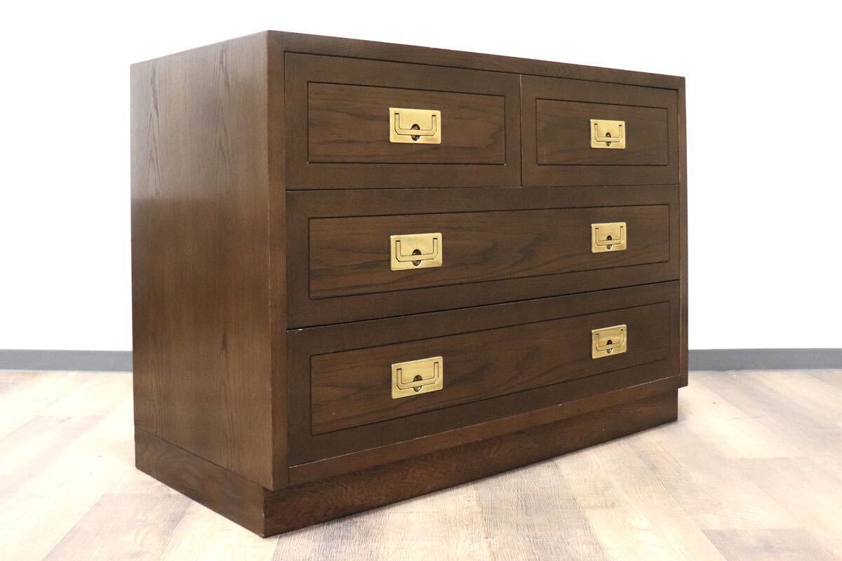 GMHH34C0domani / Domani Morgan ton 3 step chest adjustment chest of drawers Western-style clothes chest storage furniture Hickory Brown Karimoku highest peak regular price approximately 21.7 ten thousand 