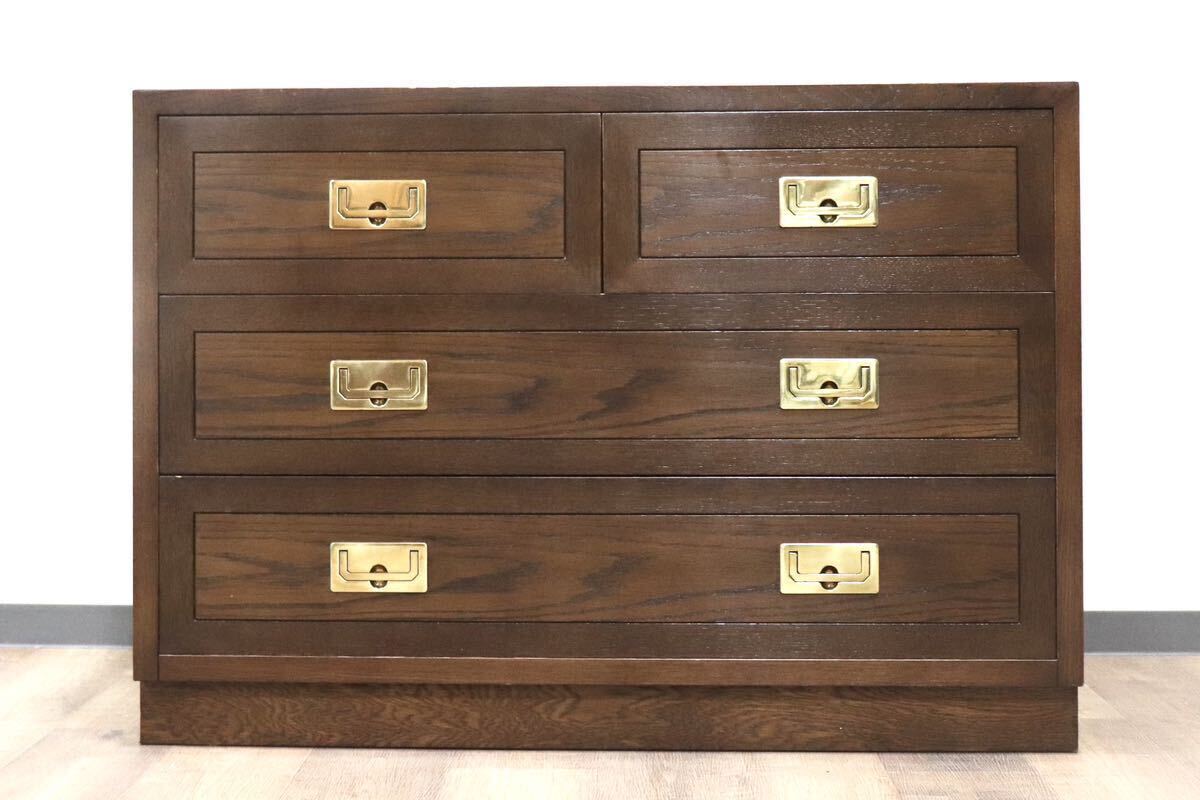 GMHH34C0domani / Domani Morgan ton 3 step chest adjustment chest of drawers Western-style clothes chest storage furniture Hickory Brown Karimoku highest peak regular price approximately 21.7 ten thousand 