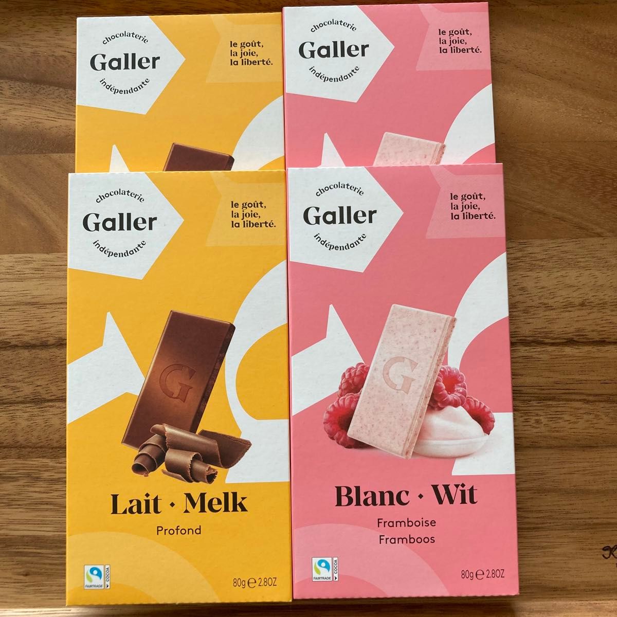 Galler ガレー  ガレータブレット ホワイトラズベリー　ミルクチョコレート　80g×4枚