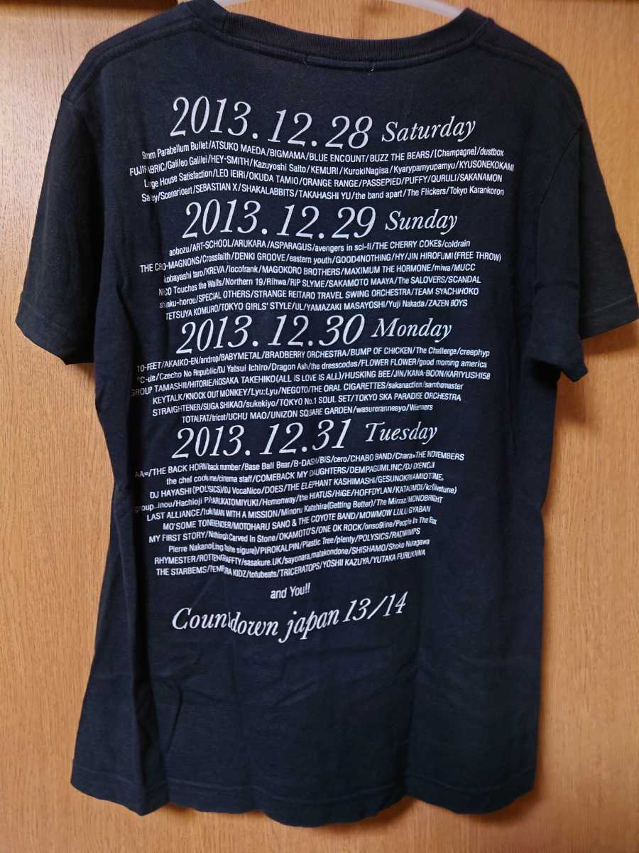 カウントダウンジャパン 13/14 綾波レイ Tシャツ エヴァンゲリオン Mサイズ count down japan フェス rockin' on 黒 ヱヴァンゲリヲンの画像2