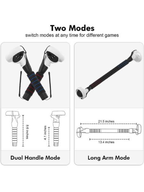 AMVR for Beat Saber 延長ハンドルfor Quest 1/Quest 2/Rift S vr アクセサリービートセイバーゲーム用光剣グリップExtension Grips 2 in 1_画像3