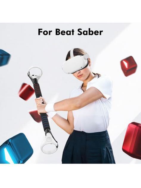 AMVR for Beat Saber 延長ハンドルfor Quest 1/Quest 2/Rift S vr アクセサリービートセイバーゲーム用光剣グリップExtension Grips 2 in 1_画像5