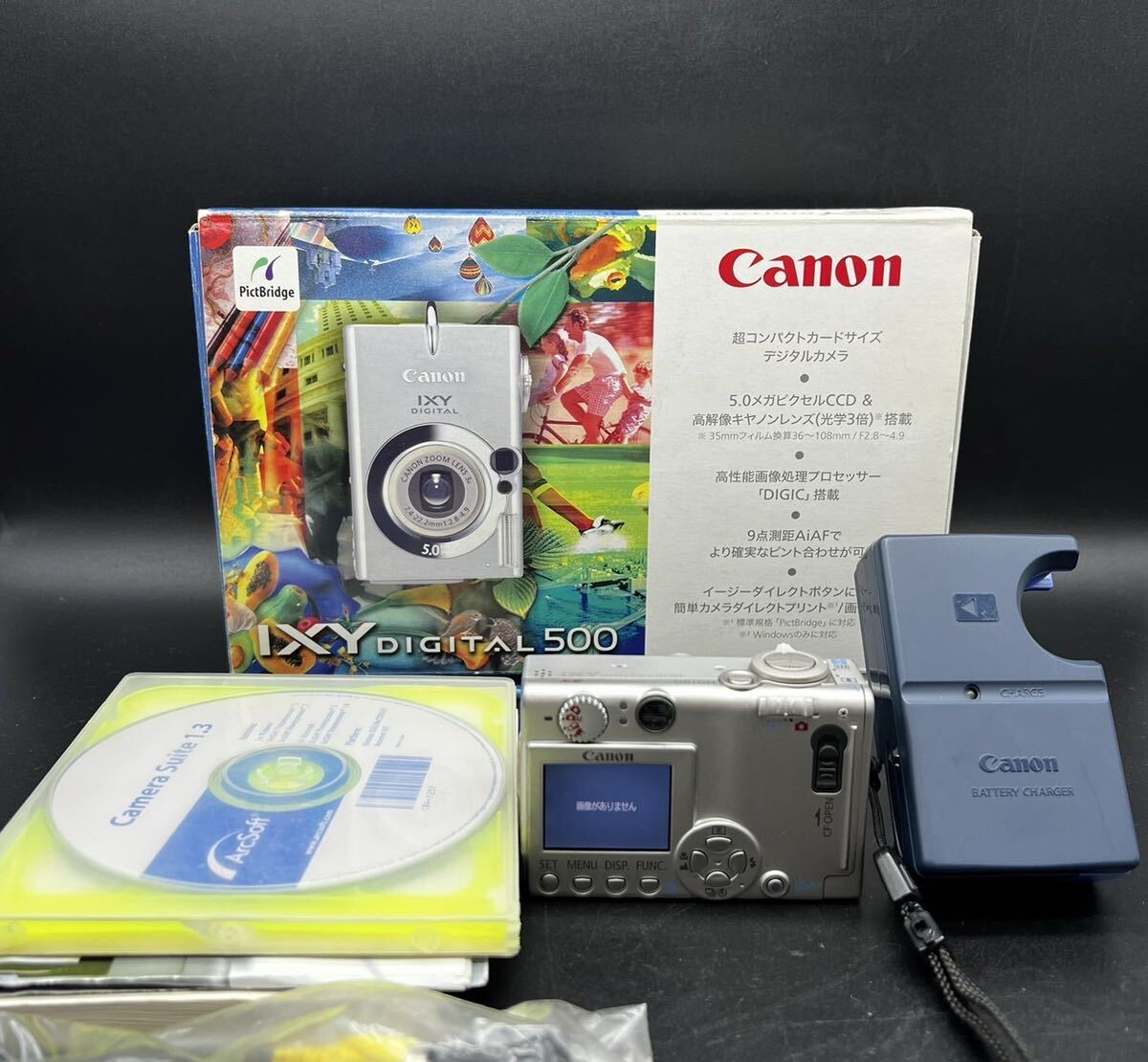 【0373】Canon キャノン PC1084 IXY DIGITAL 500 コンパクト デジタルカメラ 通電ジャンク の画像1