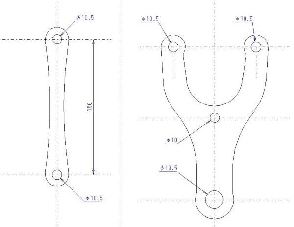 ハーレースプリンガー用キャリパーサポート φ292ｍｍフロント用_図面より寸法確認下さい