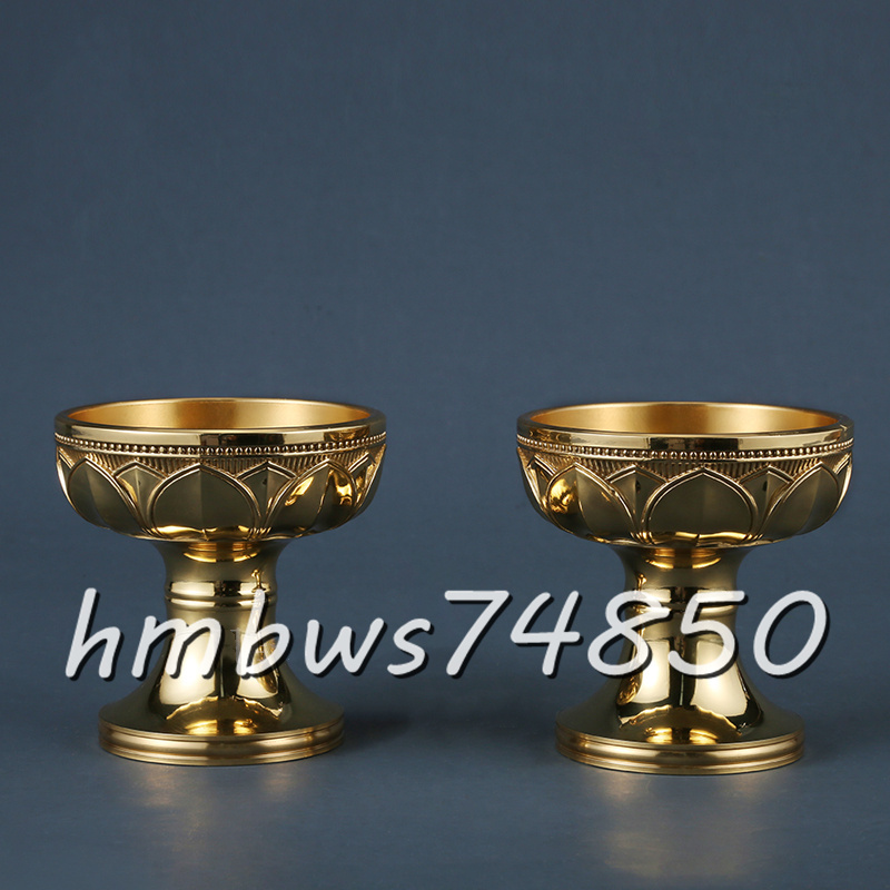 密教法具 寺院仏具」極上品 前具 鋤彫型 仏器 一対 仏具 真鍮 密教法具 寺院仏具」極上品 前具 鋤彫型 仏器 一対 仏具 真鍮