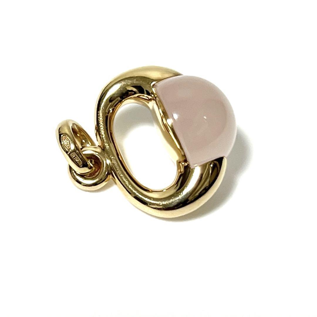 [ super-beauty goods ] Pomellato Pomellato lady's pendant top charm luna pink gold 