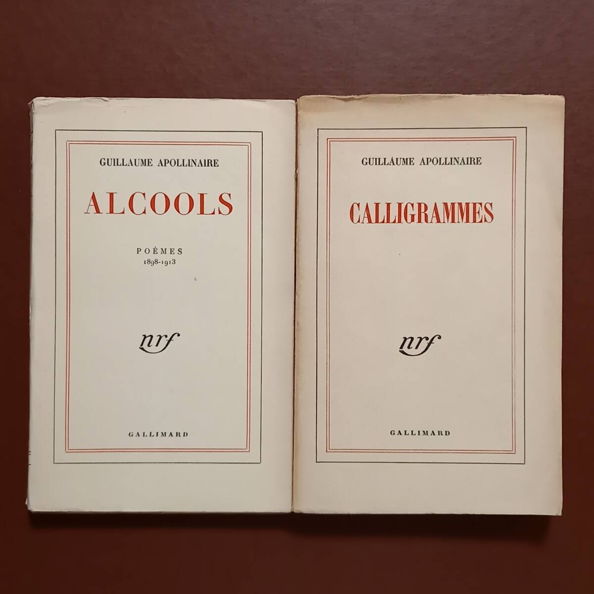 《2冊》アポリネールの代表詩集（フランス語）①「アルコール　詩集1898－1913」/Alcools ②「カリグラム」/Calligrammes_画像1