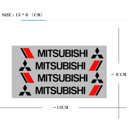 MITSUBISHI　三菱　ミツビシ　ステッカー　４個組(白文字）_今回は白文字です