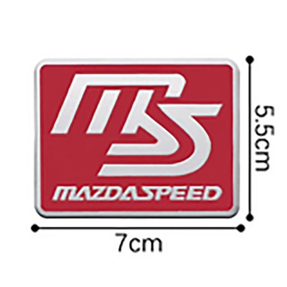 マツダスピード MAZDA Speed  アルミニウムステッカー Cタイプ（レッド） 1枚の画像4