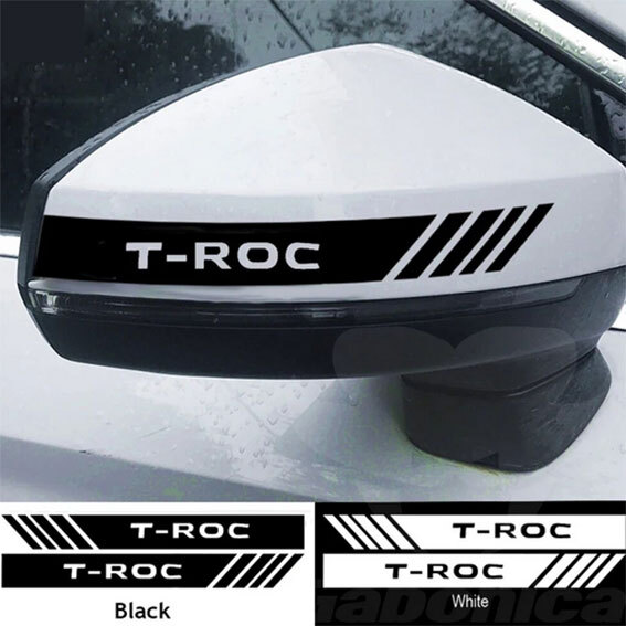 VolksWagen Volkswagen T-ROC door mirror sticker black 1 set 