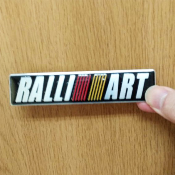 RALLIART ラリアート　アルミニウムステッカー 　ブラック　１枚_画像2