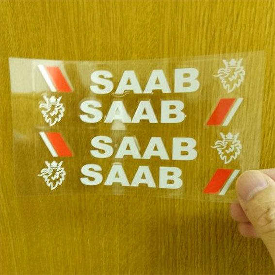 SAAB 　サーブ　ステッカー ４個組　(白文字） 1枚_画像2