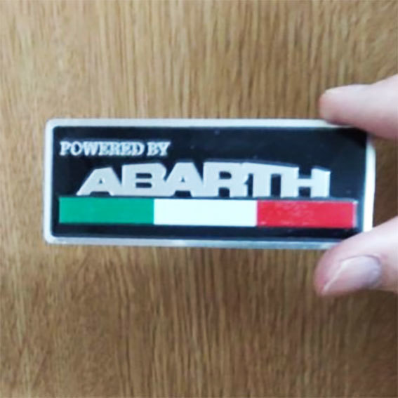 ABARTH アバルト　アルミニウム　ステッカー　　1枚_画像2
